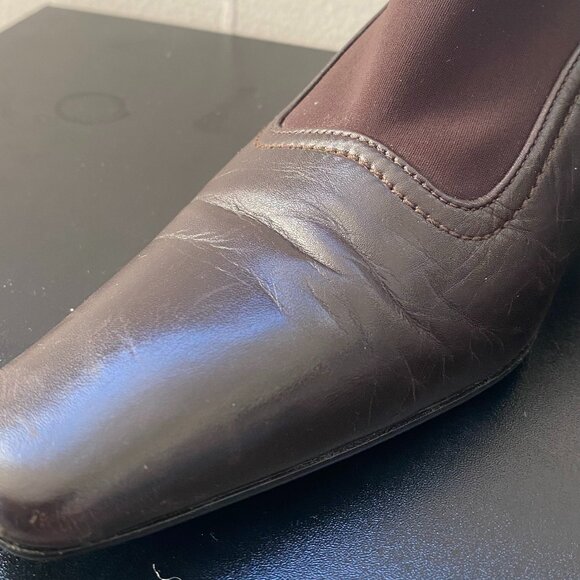 Vintage Late 1990s/Early 2000s Stuart Weitzman Square Toe Kitten Heels - Picture 4 of 8